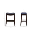 Saddle Counter Stool Navy Polyester