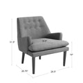 Mid Century Accent Chair Blue Polyester