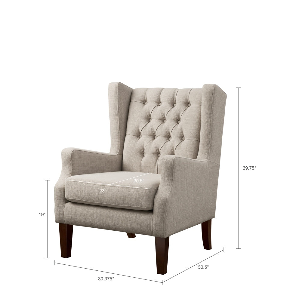 Maxwell Chair Beige Solid Wood