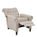 Aidan Push Back Recliner Cream Solid Wood