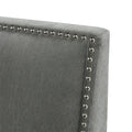Upholstered Swivel Chair Grey Polyester
