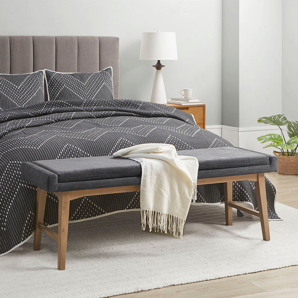 April Accent Bench Multicolor Solid Wood