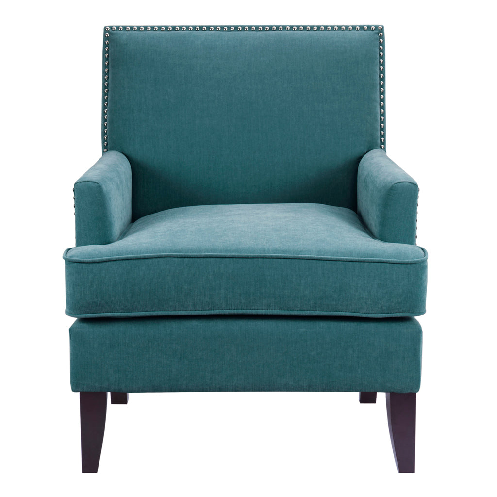 Track Arm Club Chair Blue Polyester