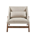 Accent Chair Brown Polyester
