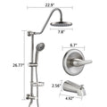 Shower Head With Handheld Shower System With 8