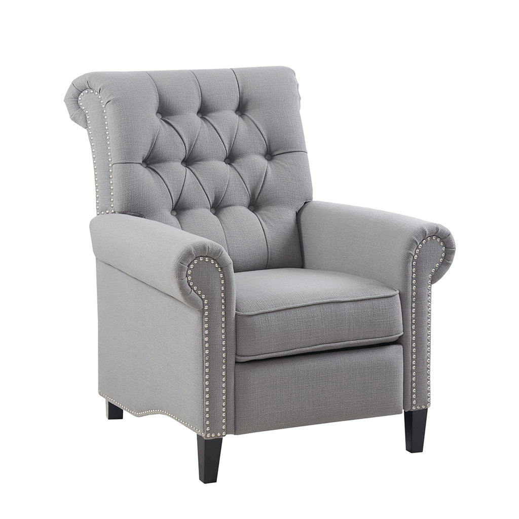 Aidan Push Back Recliner Grey Solid Wood