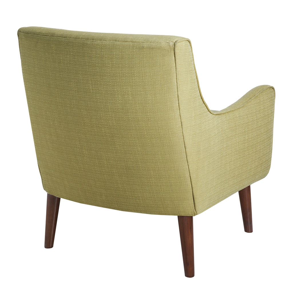 Mid Century Accent Chair Green Polyester