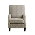 Push Back Recliner Beige Multi Polyester