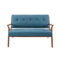 Rocket Loveseat Blue Solid Wood