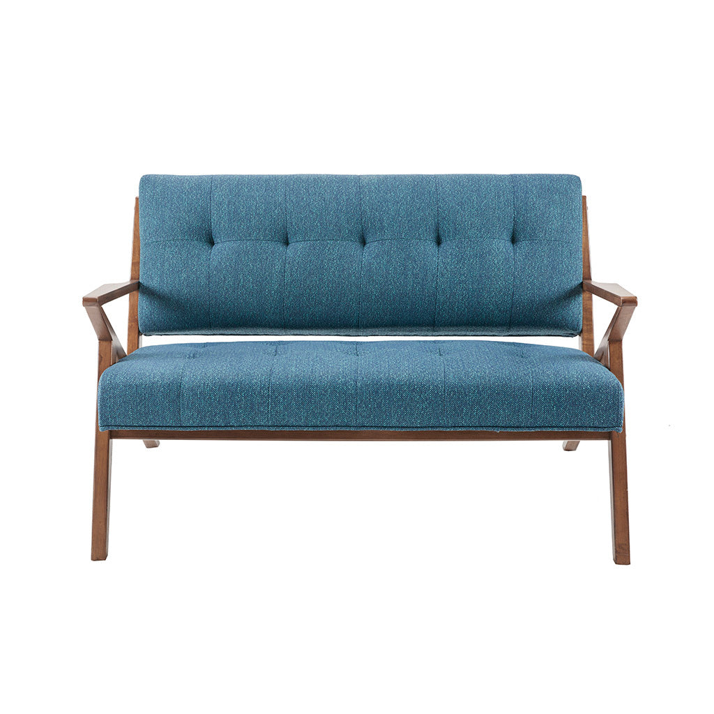 Rocket Loveseat Blue Solid Wood