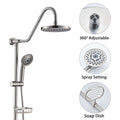 Shower Head With Handheld Shower System With 8