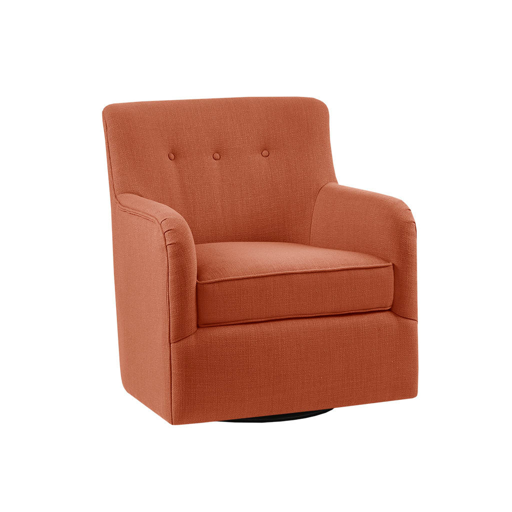 Adele Swivel Chair Orange Solid Wood