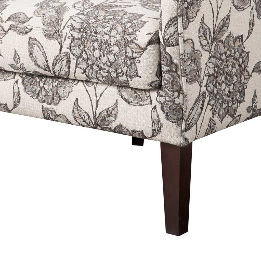 Arianna Swoop Wing Chair Multicolor Solid Wood