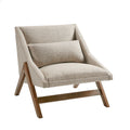 Accent Chair Brown Polyester