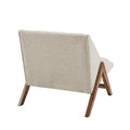 Accent Chair Brown Polyester