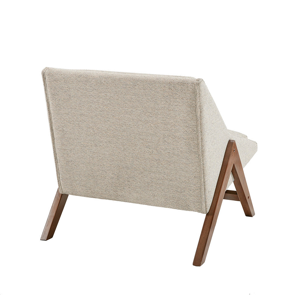 Accent Chair Brown Polyester