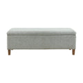 Soft Close Storage Accent Bench Blue Polyester