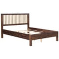 Queen Bed Brown Bronze Wood