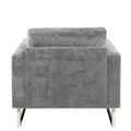 Accent Chair Grey Polyester