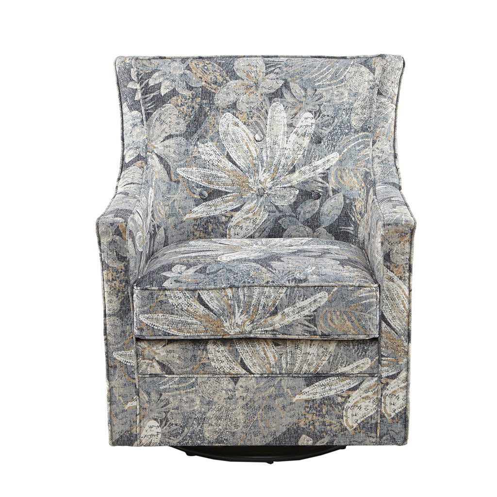 Alana Swivel Glider Chair Multicolor Solid Wood