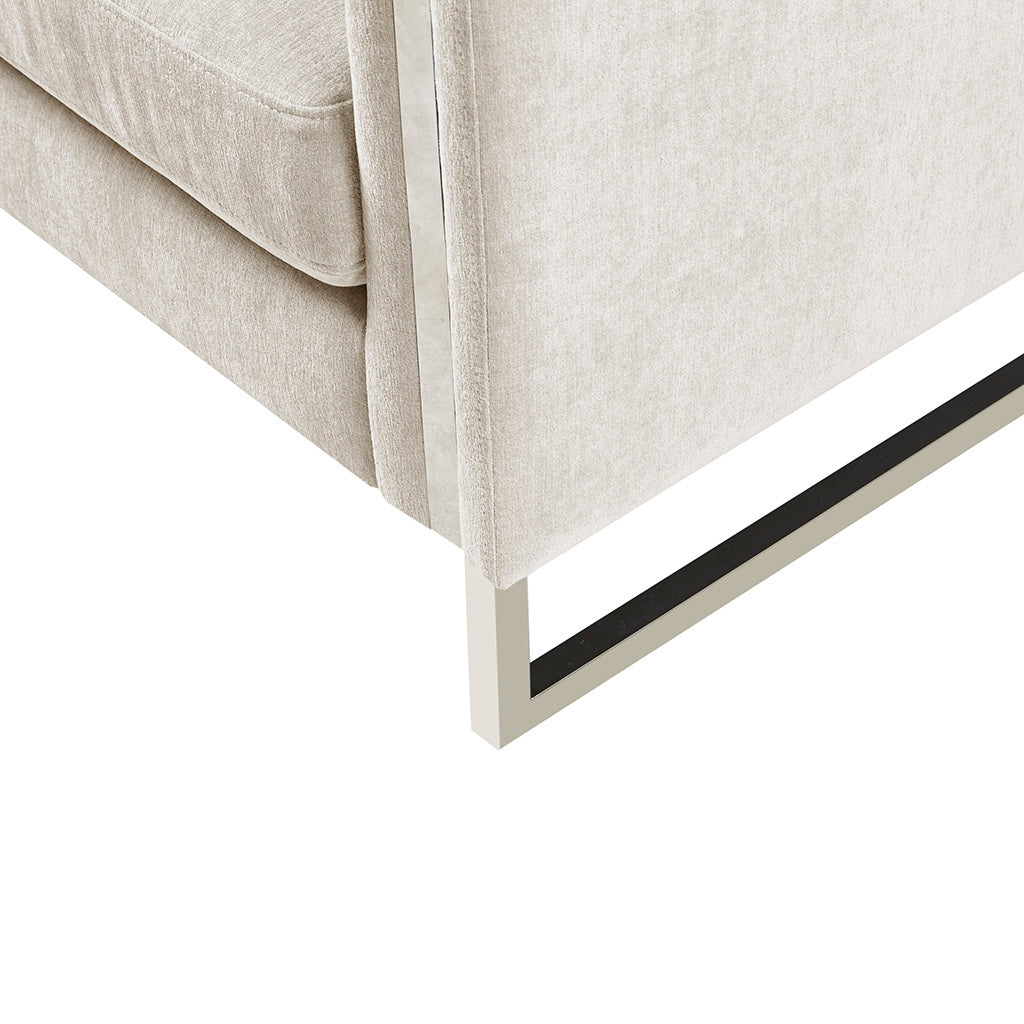 Accent Chair Ivory Polyester