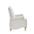 Push Back Recliner Ivory Polyester