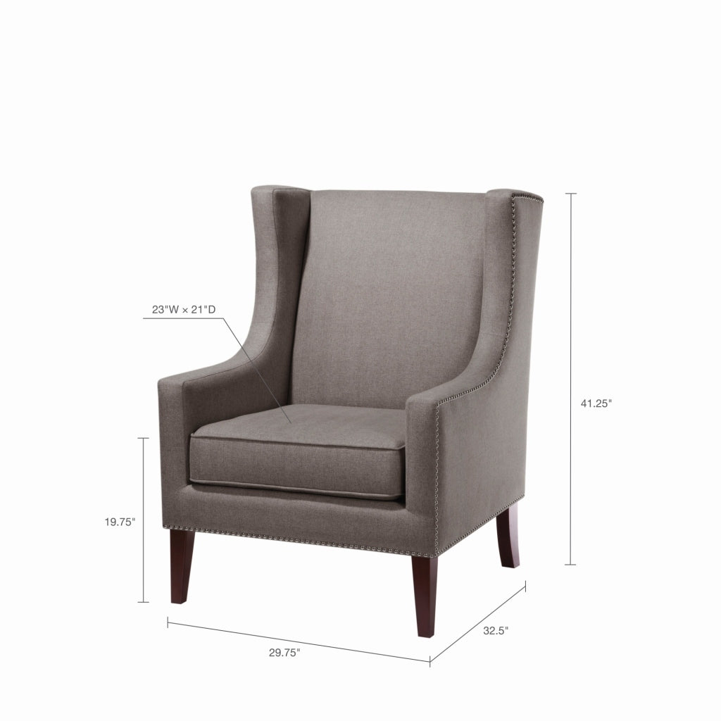 Barton Chair Dark Gray Solid Wood