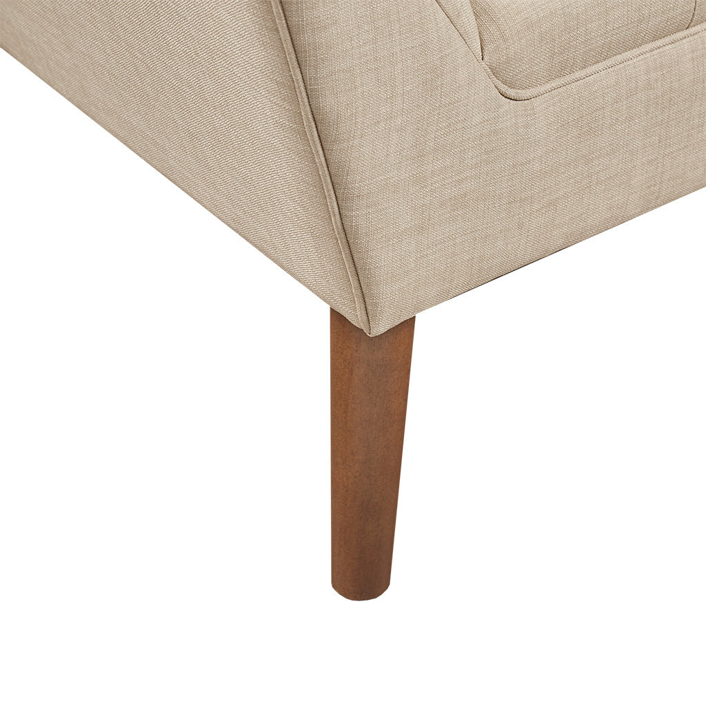 Lounge Chair Beige Polyester