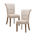 Colfax Dining Chair Set Of 2 Cream Polyester