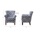 Brooke Tight Back Club Chair Navy Solid Wood