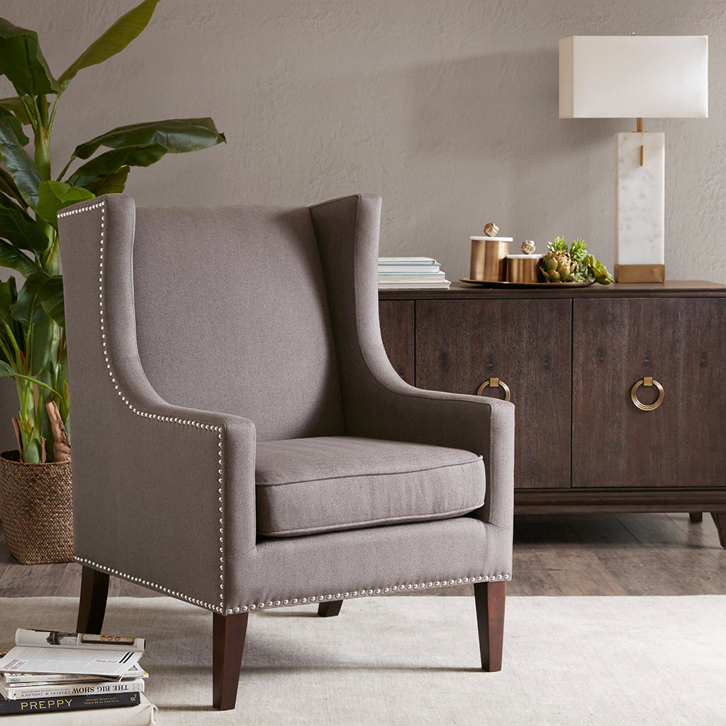 Barton Chair Dark Gray Solid Wood