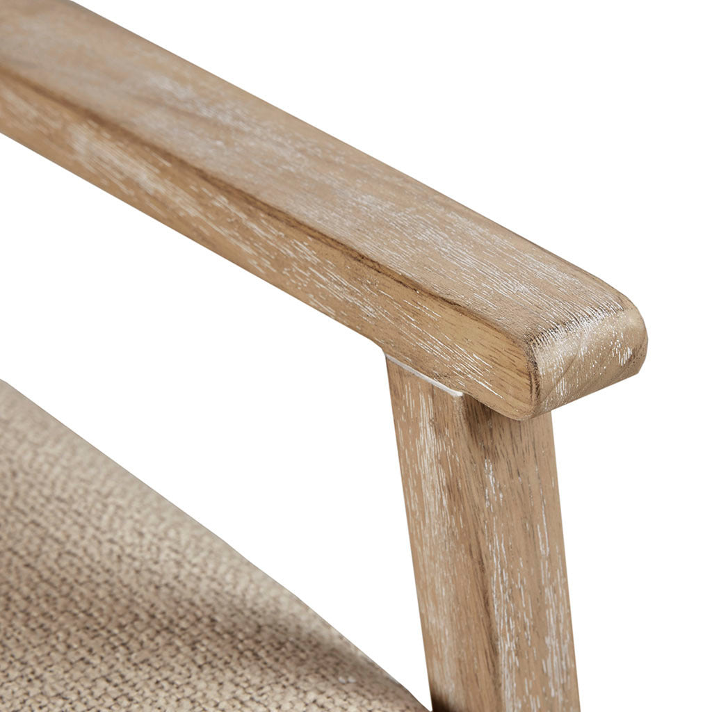 Accent Chair Light Brown Polyester