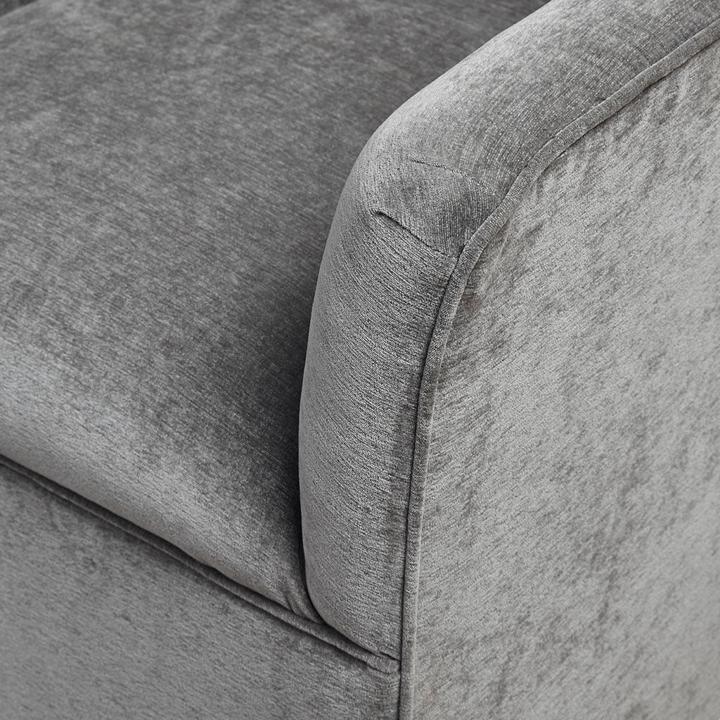 Augustine Swivel Glider Chair Grey Solid Wood