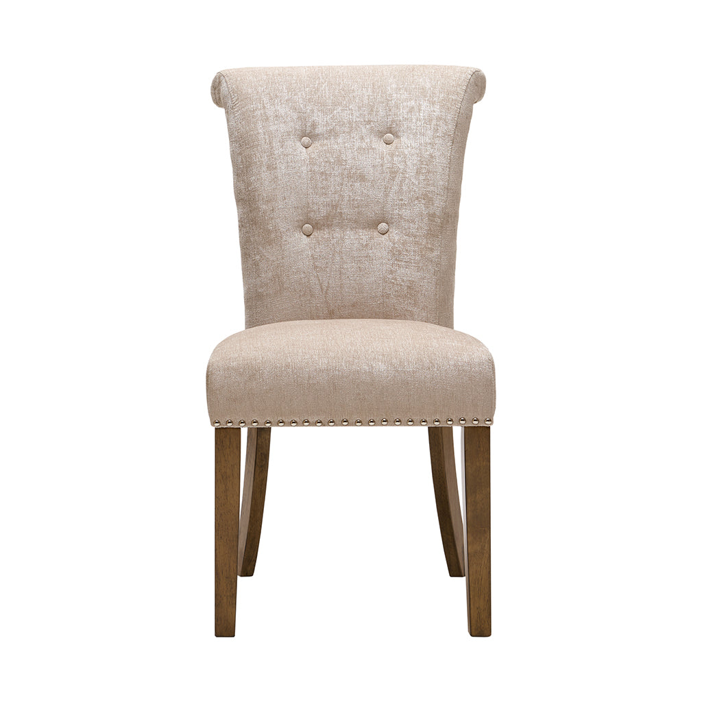 Colfax Dining Chair Set Of 2 Cream Polyester