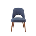 Dining Side Chair Set Of 2 Navy Polyester
