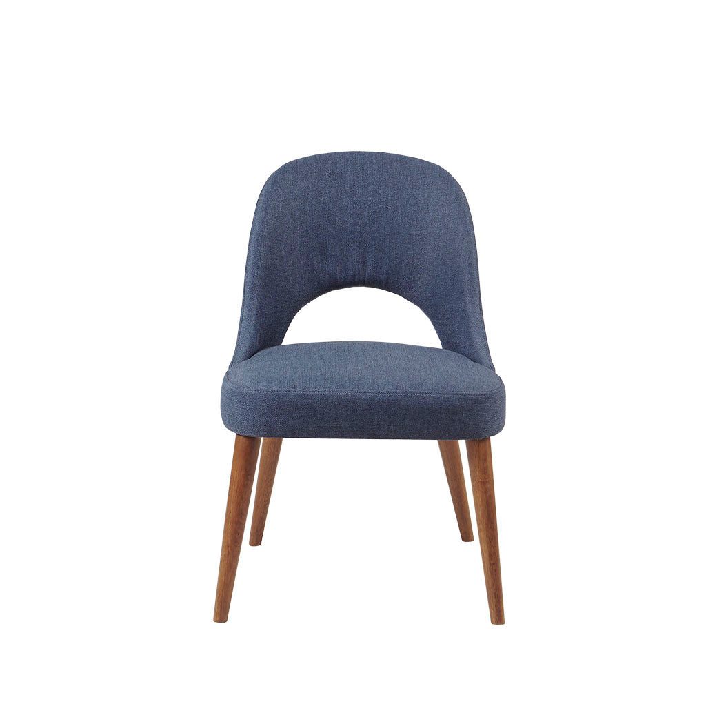 Dining Side Chair Set Of 2 Navy Polyester