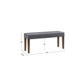 Cheshire Accent Bench Gray Polyester