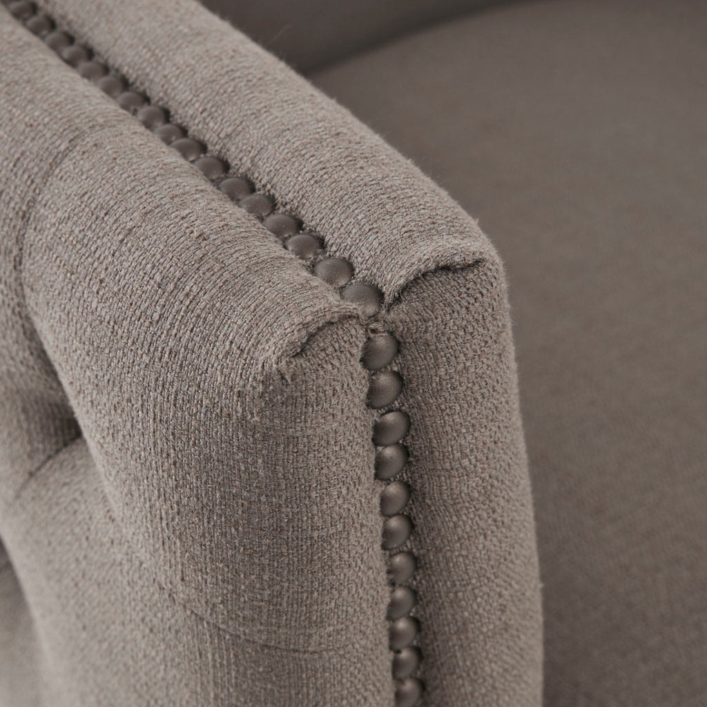 Capstone Swivel Taupe Solid Wood