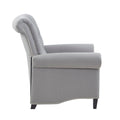 Aidan Push Back Recliner Grey Solid Wood