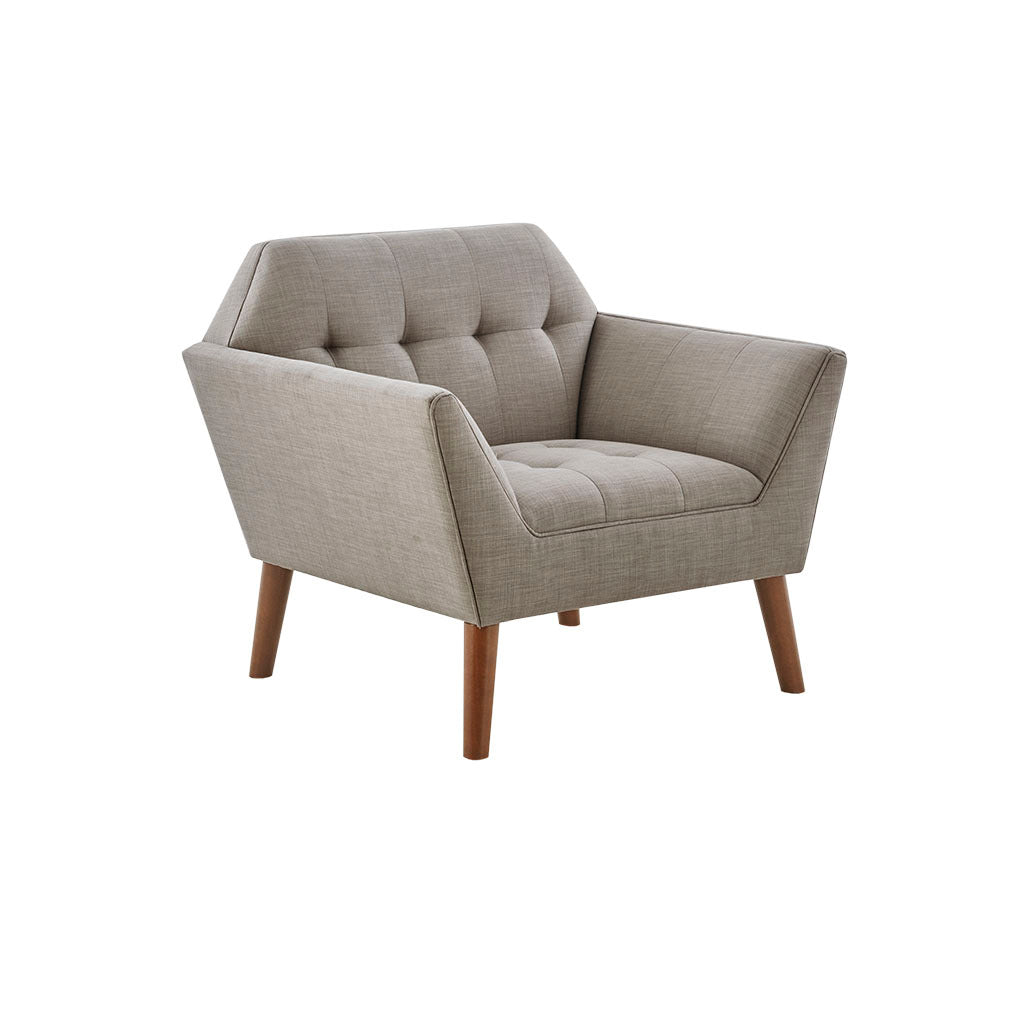 Lounge Chair Light Grey Polyester