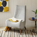 Accent Chair Tan Polyester
