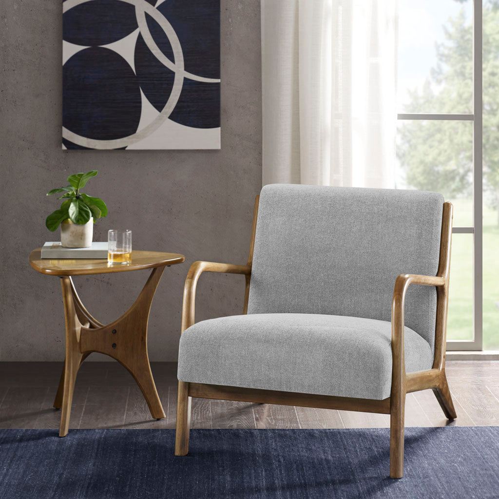Lounge Chair Grey Polyester