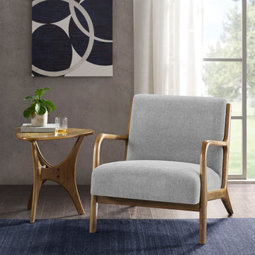 Lounge Chair Grey Polyester