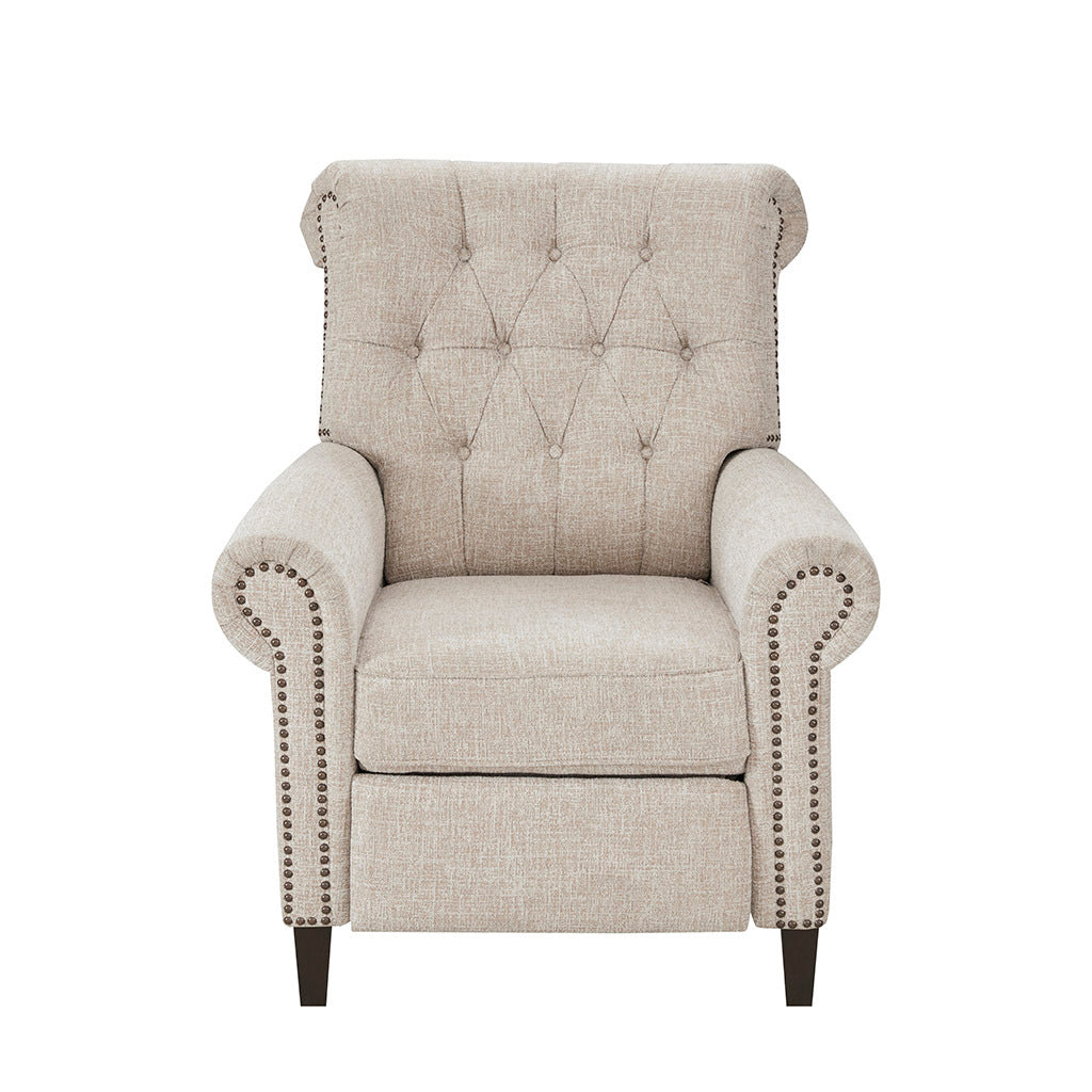 Aidan Push Back Recliner Cream Solid Wood