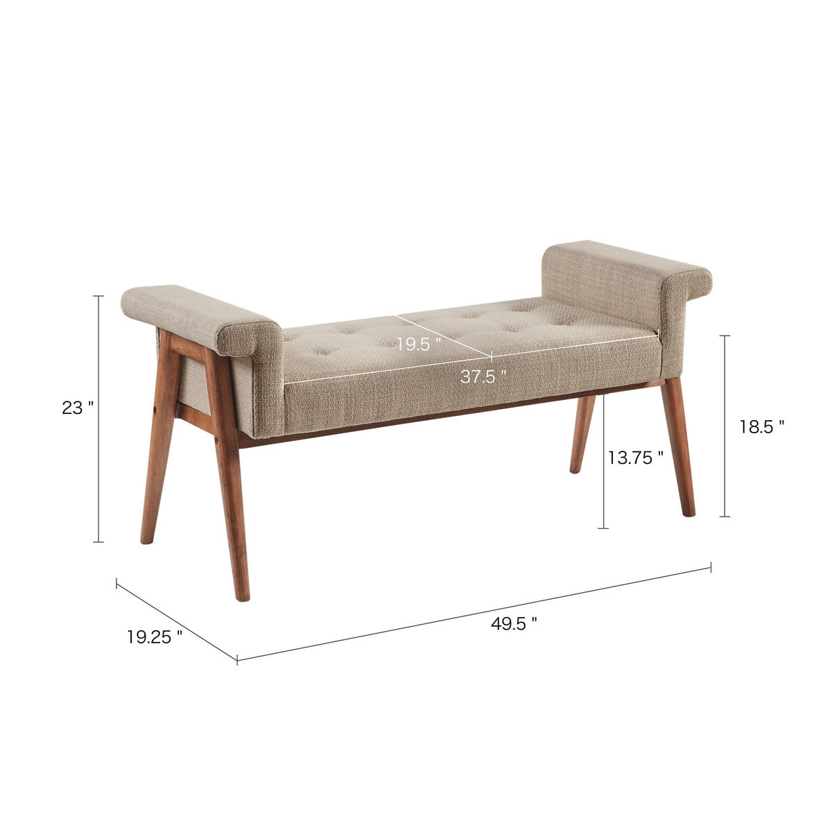 Accent Bench Tan Polyester