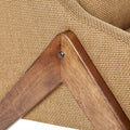 Accent Chair Mustard Yellow Pecan Polyester