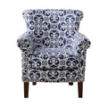 Brooke Tight Back Club Chair Navy Solid Wood