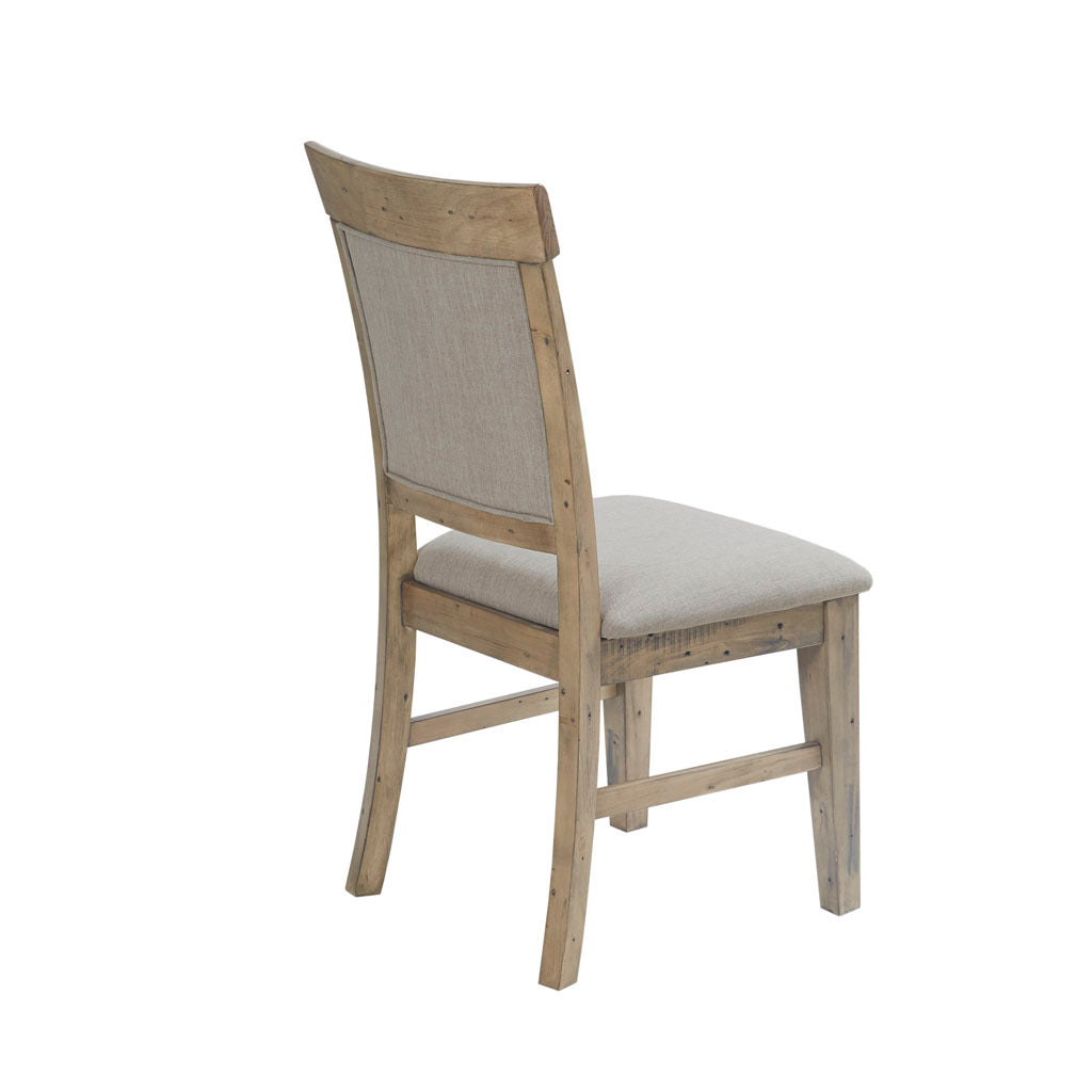 Dining Side Chair Set Of 2 Cream Grey Polyester