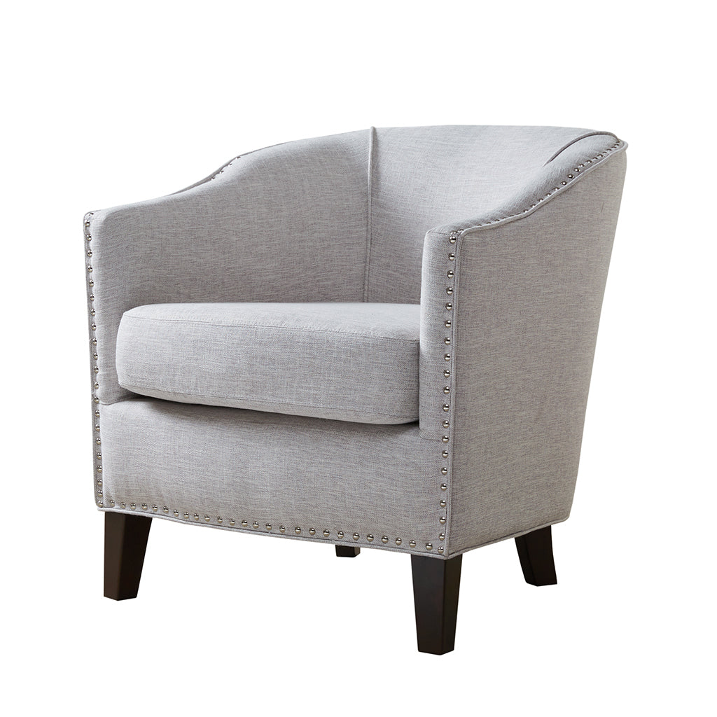 Barrel Arm Chair Cream Polyester
