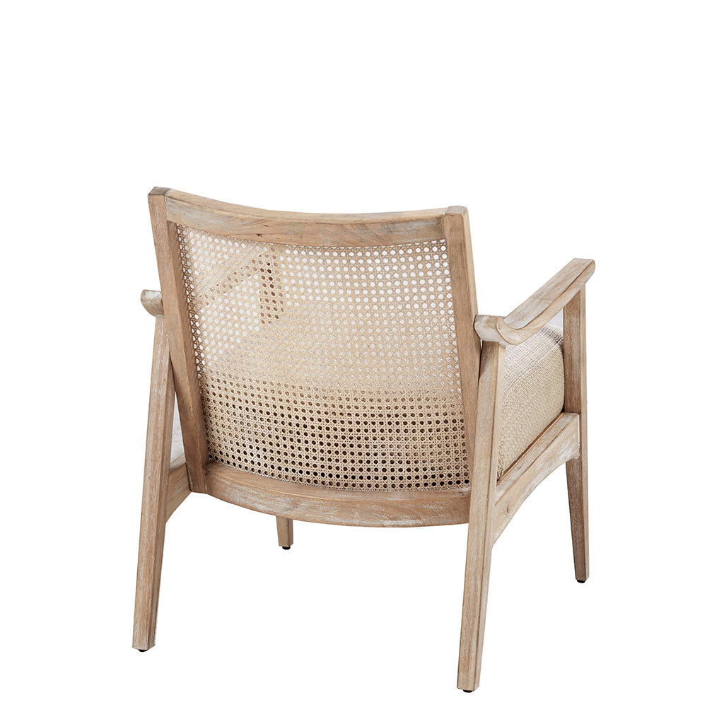 Accent Chair Light Brown Polyester